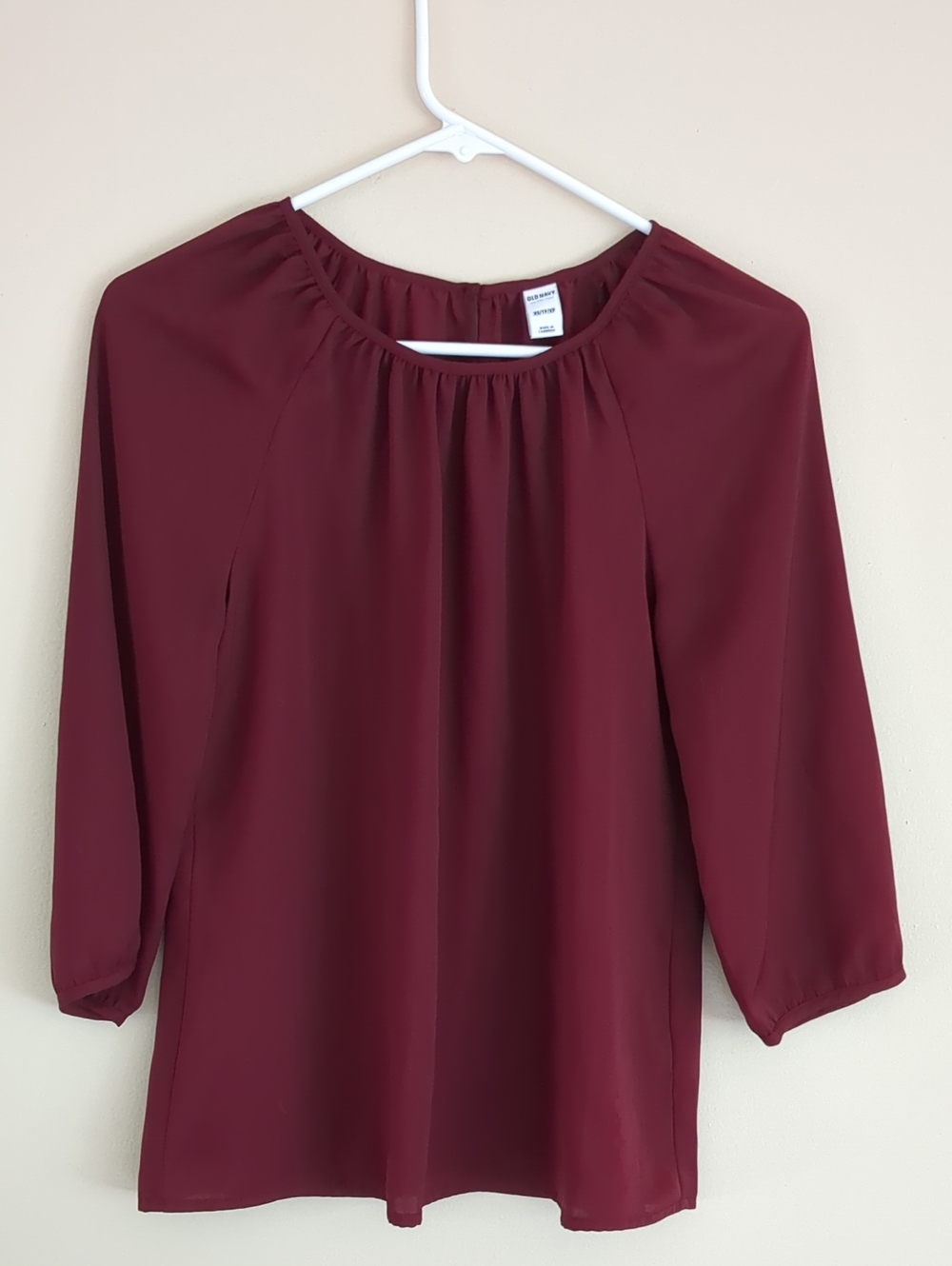 XS Old Navy Wine Country Red Shirt Top